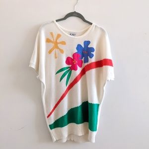 Oversized batwing style vintage knit sweater